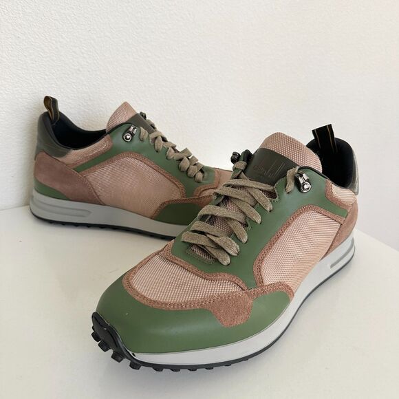 Dunhill Radial Runner Sneakers Leather Brown Green Mesh Italy Men\'s EU 43 US 10 main image 8